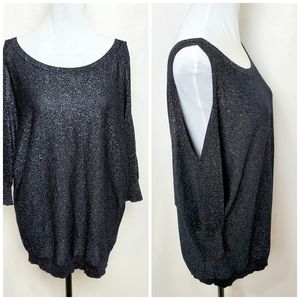 Guess / Cold Shoulder Dress Blouse / Black